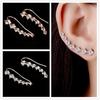 Beidou Zirconia Stud Earrings: Women's Luxurious Diamond-Inlaid Ear Cuff Jewelry for Square and Round Faces