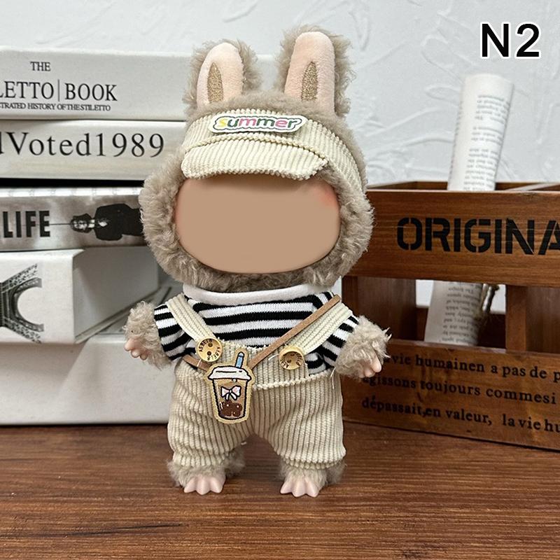 Für 17cm Labubu Puppe Ersatzanzug Kleidung ,Mini Puppenkleidung Outfit Accessoires