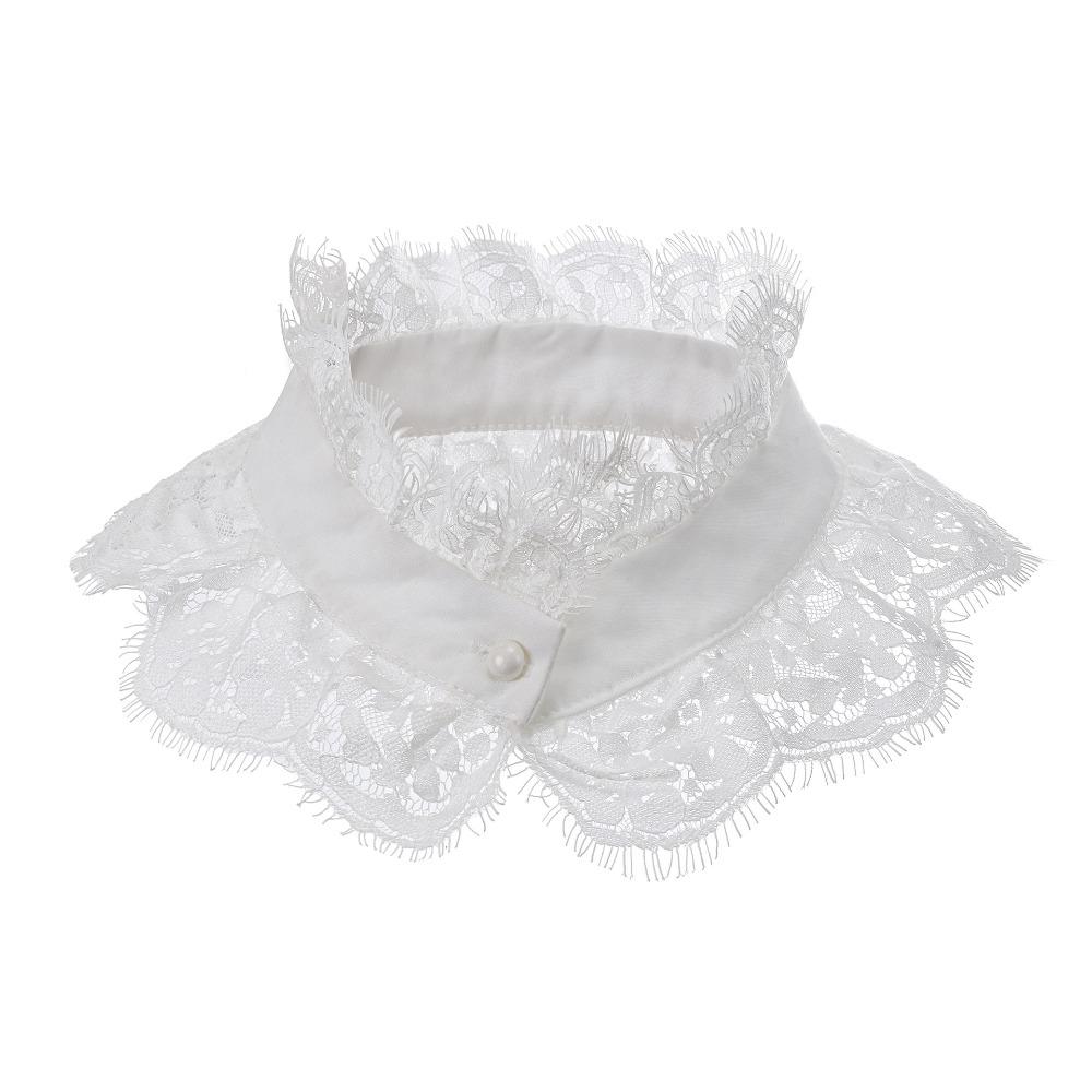 Standing Collar Detachable Lapel Collar Capelet Lace Neckline Fake Lace Collar  Apparel Supplies