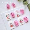 PP Polymer Clay Cutters Pink Polymer Clay Floral & Leaf  Earrings Cutters Accessories