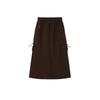 Women's High-Waisted Cargo Midi Skirt