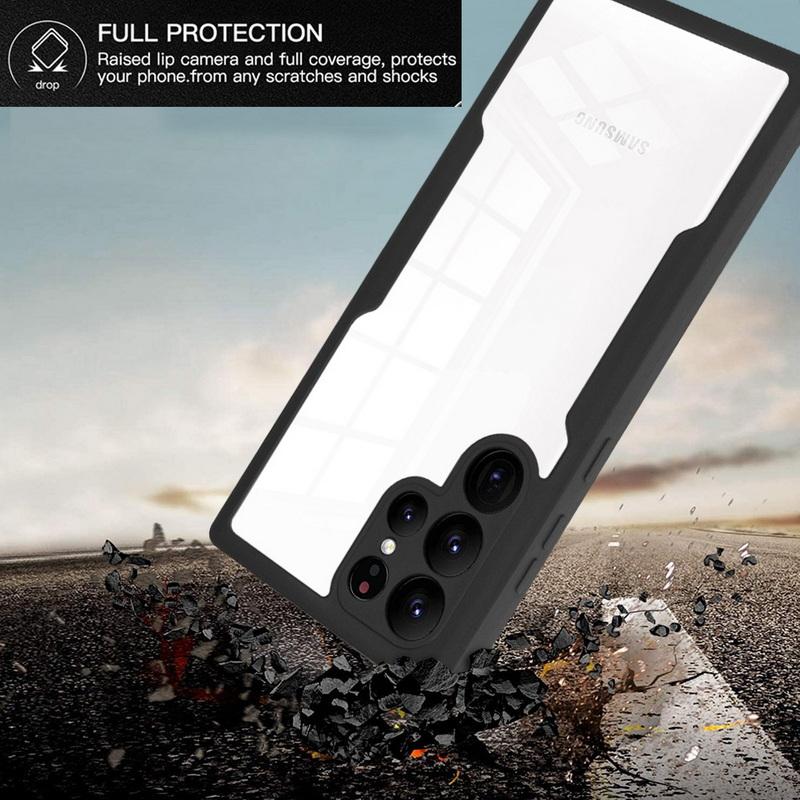 Luxury Clear 360 Full Body Case For Samsung S24 S23 S22 Ultra S21 FE Plus A53 A52 A32 A34 A13 A54 5G Front+Back Protective Cover