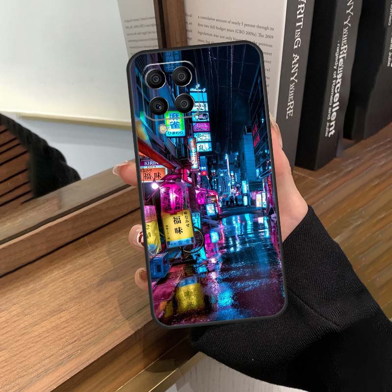 Japanese Night City Aesthetic Case For Samsung Galaxy M56 M16 M36 M33 M53 M13 M12 M32 M52 M20 M15 M55 M31 M14 M35 M34 M54