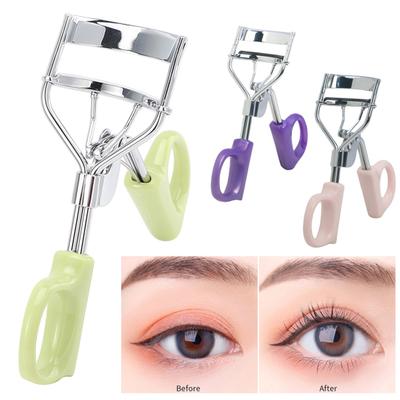 Stainless Steel Eyelash Curler with Lash Curler Volumizing Precision Eye Ergonomic Handle Natural Long Lasting