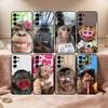 C-Cute F-Funny Monkey Phone Case For Samsung S25,S24,S21,S22,S23,S30,Ultra,S20,Plus,Fe,Lite,Note,10,Black Cover