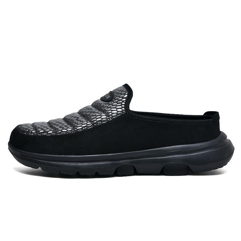 New cotton drag for the elderly, velvet, low-top women, warm, splash-proof, soft bottom, breathable, one-pedal man