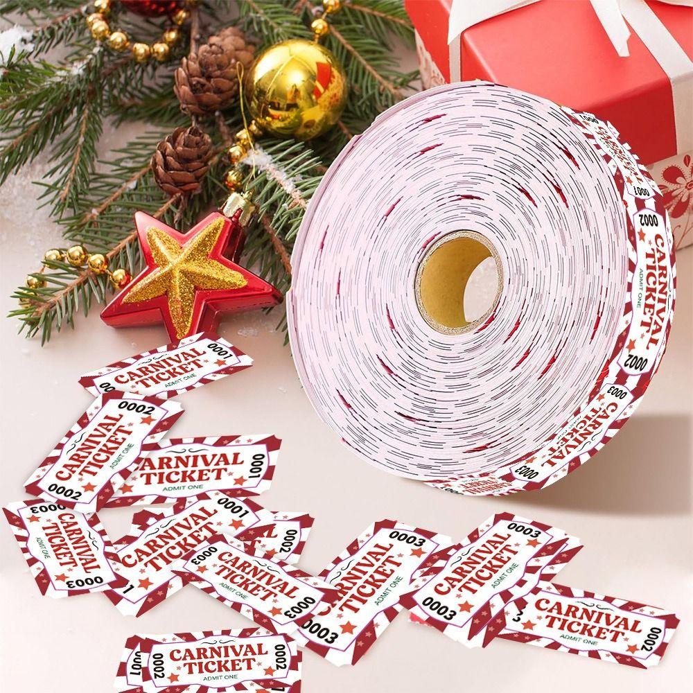 500PCS Printed Vivid Tearable Tickets Colorful Christmas Raffle Coupon  Garden Party