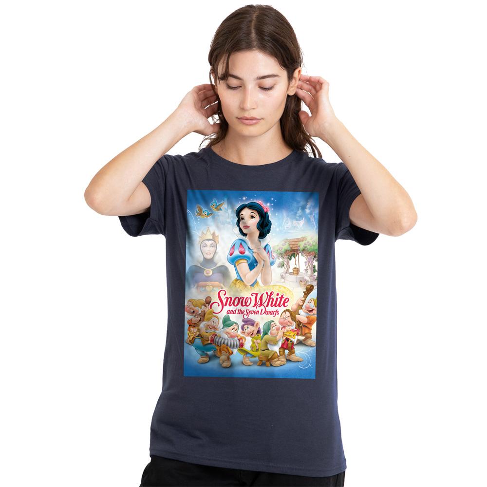 Snow White Womens/Ladies Modern Movie Poster T-Shirt