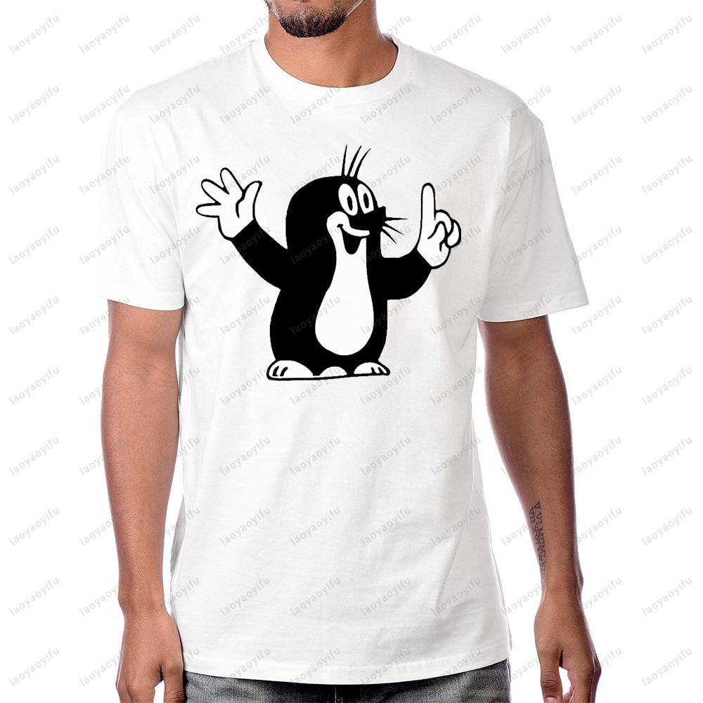 80s 90s Vintage Anime Cute Krecik The Mole Graphic Printed Unisex Tshirt Funny Cartoon Casual Fashion Loose Harajuku Unisex Tees