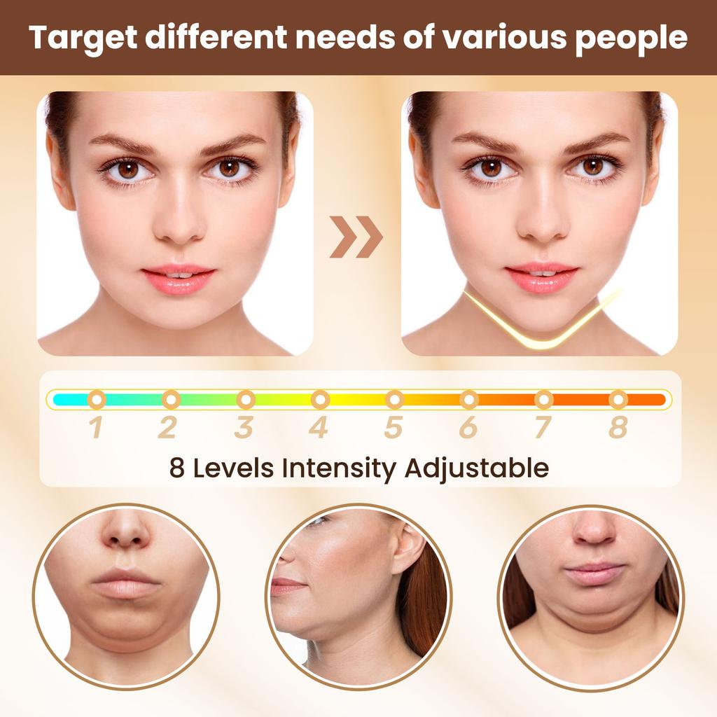 V Face Lifting Machine Electric V-Line Up Lift Belt Face Skin Hot Compress Lifting Firming Beauty Device Double Chin Reducer