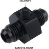 EVIL ENERGY 6AN Male to 6AN Male Flare Union Coupler with 1/8 NPT Gauge Port Fitting Adapter 2PCS