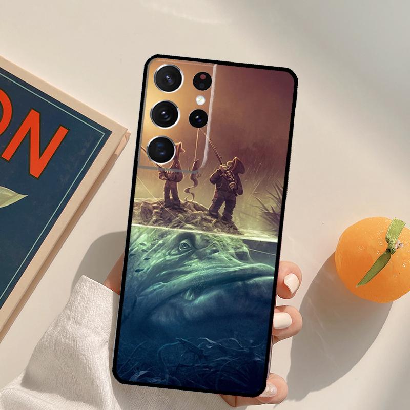 Fish Fishing Fisherman Phone Case For Samsung Galaxy S24 S25 S26 Ultra S20 S21 S22 S23 Plus S10 S25 FE Back Cover