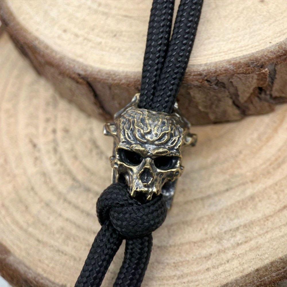 1/2Pcs Skull Cross Shield Brass Knife Beads EDC DIY Woven Bracelets Lanyard Pendants Accessories Outdoor Tool Hangings Decors.