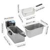 4L Electric Deep Fryer with Oil Filtration Basket 1400W 60-200℃ Auto Thermostatic French Fries Chicken Fish Fryer Pot Dishwasher