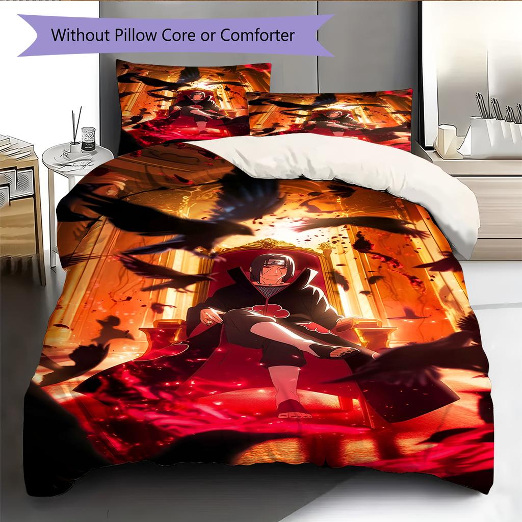 Pościel z wzorem kreskówkowym Zestaw kołdry Poszewka na kołdrę Poszewka na poduszkę Dekoracja domu Prezent urodzinowy (1 * poszwa na kołdrę + 2 * poszewki na poduszki, bez rdzenia)