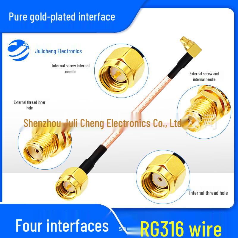 RG316 MMCX to SMA Female Coaxial Adapter Cable for Wireless Network Routers