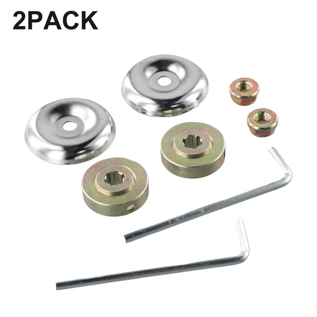 Diverse Compatibility Essential 8 Piece Toolset Including Thrust Plates Rider Plates and Nuts for Your Brush Cutter