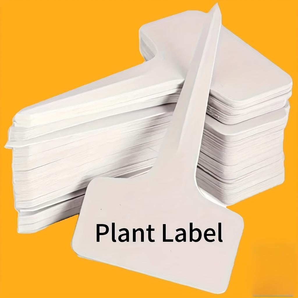 100 szt. etykiet kwiatowych w kształcie litery T, znak do oznaczania roślin sukulentów storczyków, wodoodporna karta z etykietą