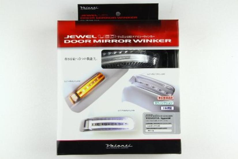 

VALENTI Jewel LED Door Mirror Turn Type Lens with White for Toyota Prius and Prius Alpha Signals, 2, Clear/Chrome Markers, [ZVW30] [ZVW40/41],