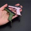 1:3 G17 Semi Alloy Pistol Keychain Gun Model Assemble Disassemble Toy Gun Weapon Party Gift for Adult Kids