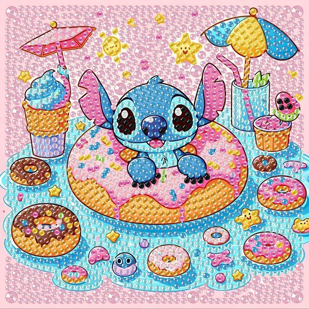 Stitch Diamond Stickers: 5D Round Crystal DIY Cross Stitch Painting Kit