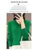Summer 2025 Women's Plus Size V-Neck Long Sleeve Hollow Out Knit Sweater Cardigan Blouse