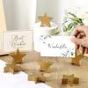 12PCS Gold Table Number Cards Stands Star Heart Shaped Name Card Clips Place Card Holders  Reception