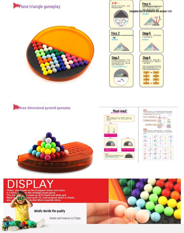 Qi Ji Pyramid Wisdom Beads: Children's Logical Thinking and Reasoning Toy