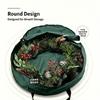 Home Wreath Storage Bag, Round Fabric Case with Carry Handle for Holiday Closet Organization and Shelf Storage