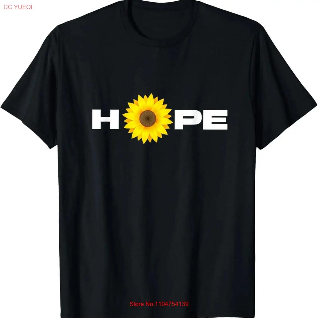Hope Sunflower T Shirt Vintage Washed Casual Stretched Breathable Comfortable Unisex Versatile Top For Everyday Wear Graphic