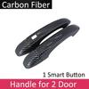 Car Black Carbon Fiber Door Handle Cover Exterior For Renault Arkana Samsung XM3 Megane Conquest ~  Car Accessories