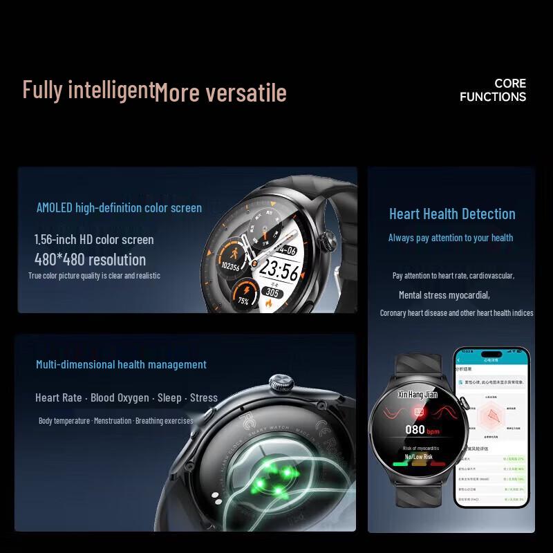 KPEP Medizinisch zertifizierte Gesundheitsüberwachungs-Smartwatch (CN-Version)