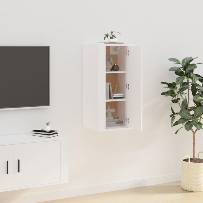 816672 vidaXL Wall-Mounted TV Cabinet White 40x34.5x80 Cm