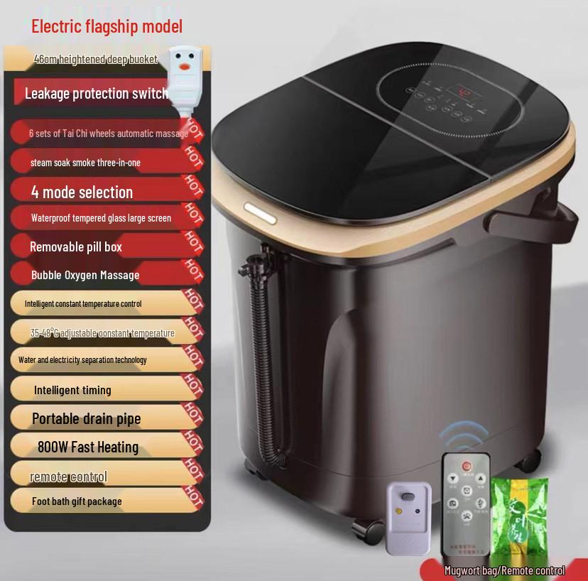 Chigo Automatic Heated Foot Massager Basin with Deep Calf Coverage