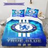Chelsea FC Logo Pattern Bedding Quilt Set Quilt Cover Pillowcase Home Decoration Birthday Gift (1 * Duvet Cover + 2 * Pillowcase, Without Core)