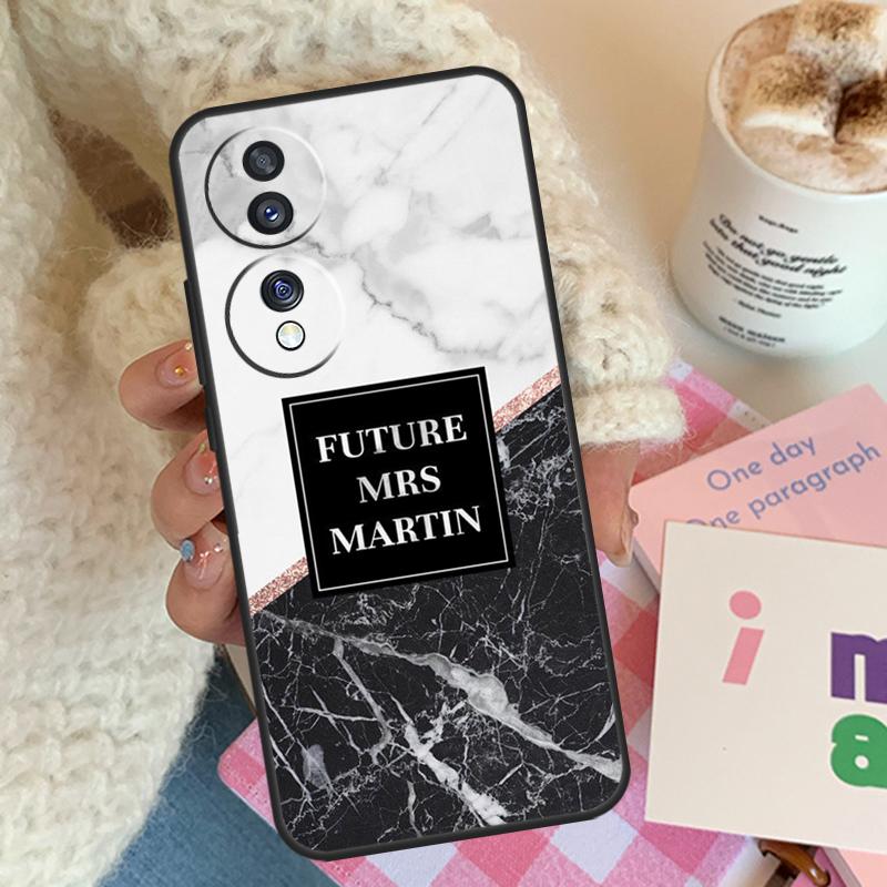 PERSONALISED MARBLE CUSTOM NAME Case For Honor X9b X9a X8a X7a X6a X9 X7 X6 X8 Cover For Honor 50 70 90 Lite Magic 4 5 Pro