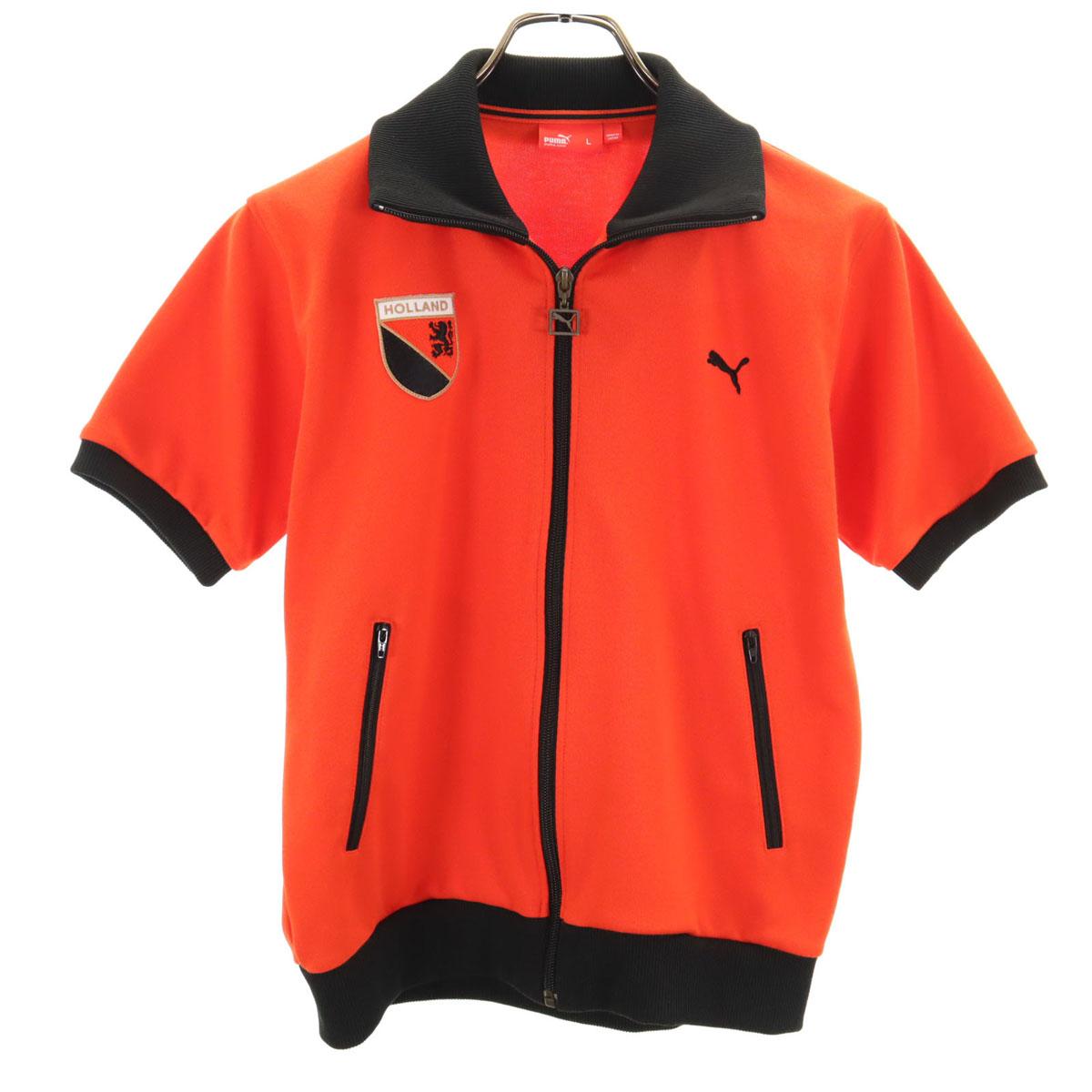 

PUMA made in Japan Short sleeve Track jacket L Orange Jersey Women Used