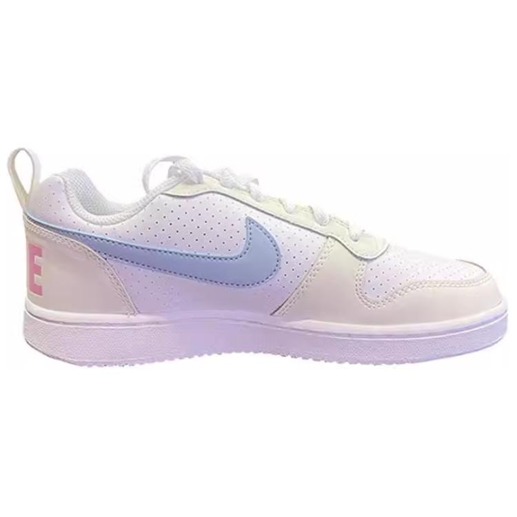 Nike Court Borough Wear Resistant And Lightweight Low Top Skateboard Shoes Women's White Yellow Blue  Sneakers  HJ3492-141
