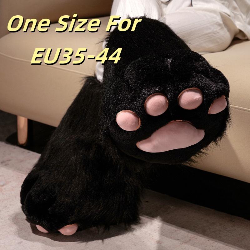 Non-Toxic Creative Cute Cat Claw Glove Plush Toy Fursuit Shoes Wings Cosplay Props White Black Grey Plushies Creative Animal Accessories