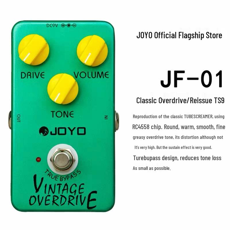Pedal de Efeitos Overdrive & Distorção Analógico/Digital Série JF da JOYO