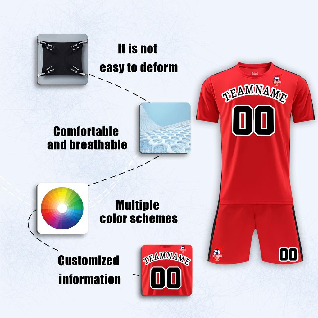 Sports Team Uniform Set Football Training Suit Set