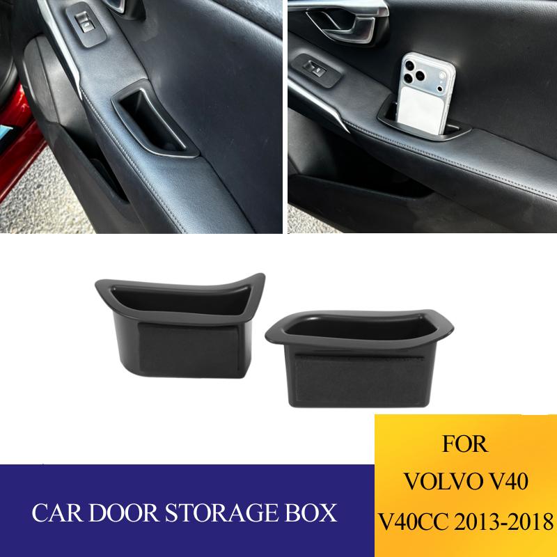 For Volvo V40 V40cc 2013-2018 Car Door Handle Container Holder Tray Storage Box Organizer Accessories