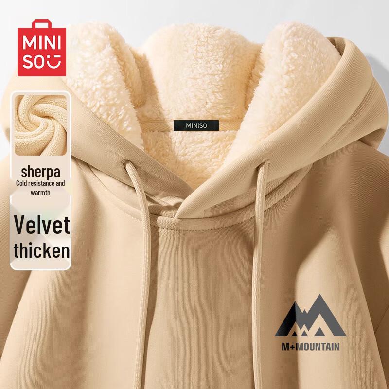 

MINISO Men s Sherpa Lined Winter Hoodie 3XL