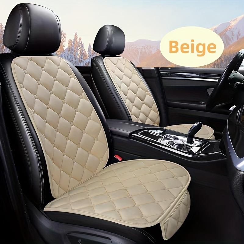 2pcs Short Plush Gentle Down Car Seat Cushions with Non-slip Bottom and Storage Bag, Universal Vehicle Truck SUV Office Chair