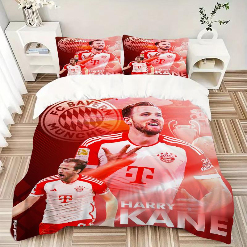 3-teilige Kane's Bayern Triumph Celebration Bettwäsche-Sets Für Alle Größen Neu 3D-Druck Bettbezug Bettdecke Bettbezug Kissenbezug Schlafzimmerdekoration