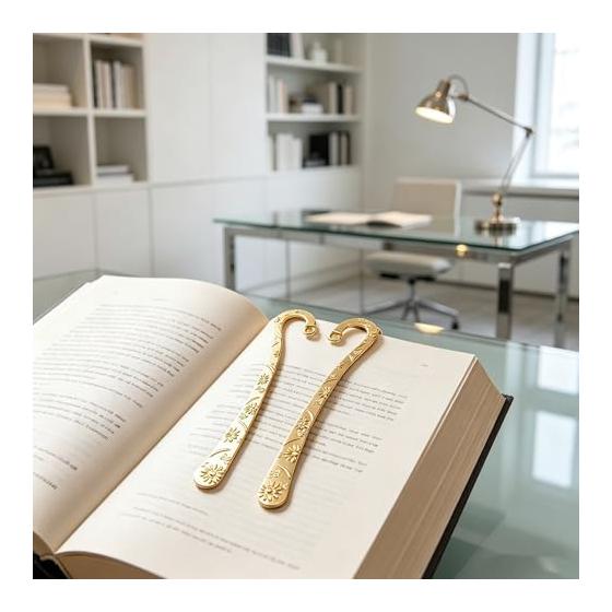 3 Colors 10 Pcs 81mm Bookmark Charms with Hole for Handmade Jewelry Accessories, Planners, Books (Bronze)