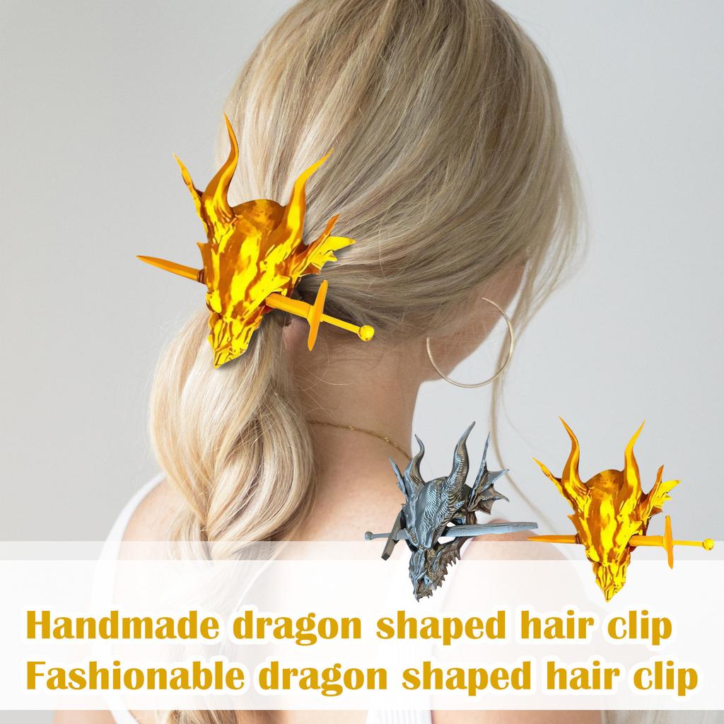 Dragon Hair Clips, Fashion Dragon Hair Clips, Women's Unique Retro Dragon Hair Accessories