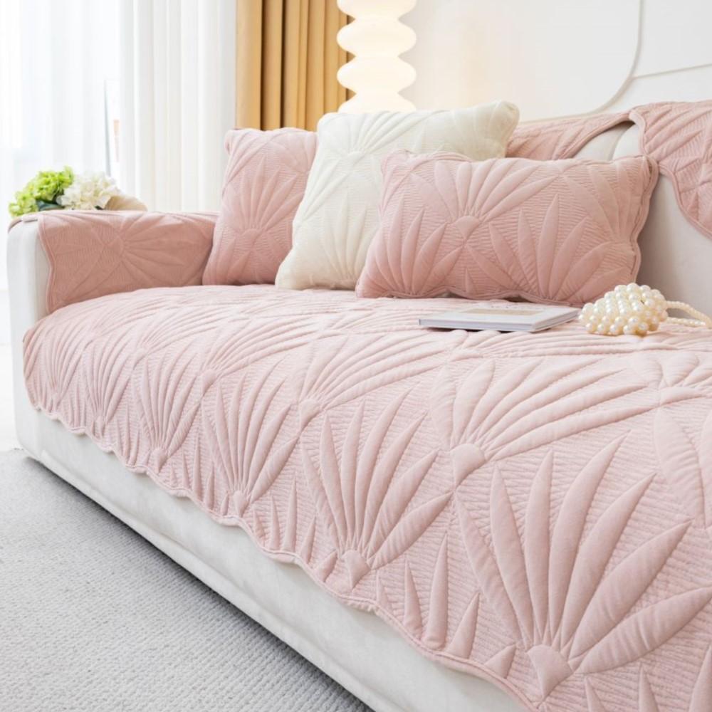 Sofa Cushion Four Seasons Universal Backrest Cloth Sofa Cushion Chenille Non-slip Solid Color Sofa Cover Cushion Cream Anti Slip