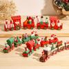 Handicrafts Christmas Wooden Train Christmas Christmas Decorations Wooden Handicrafts  Toys