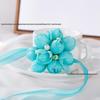 Artificial Flower Ribbon Wrist Corsage for Children's Day, Dance, Wedding Bridesmaid, or Bride
